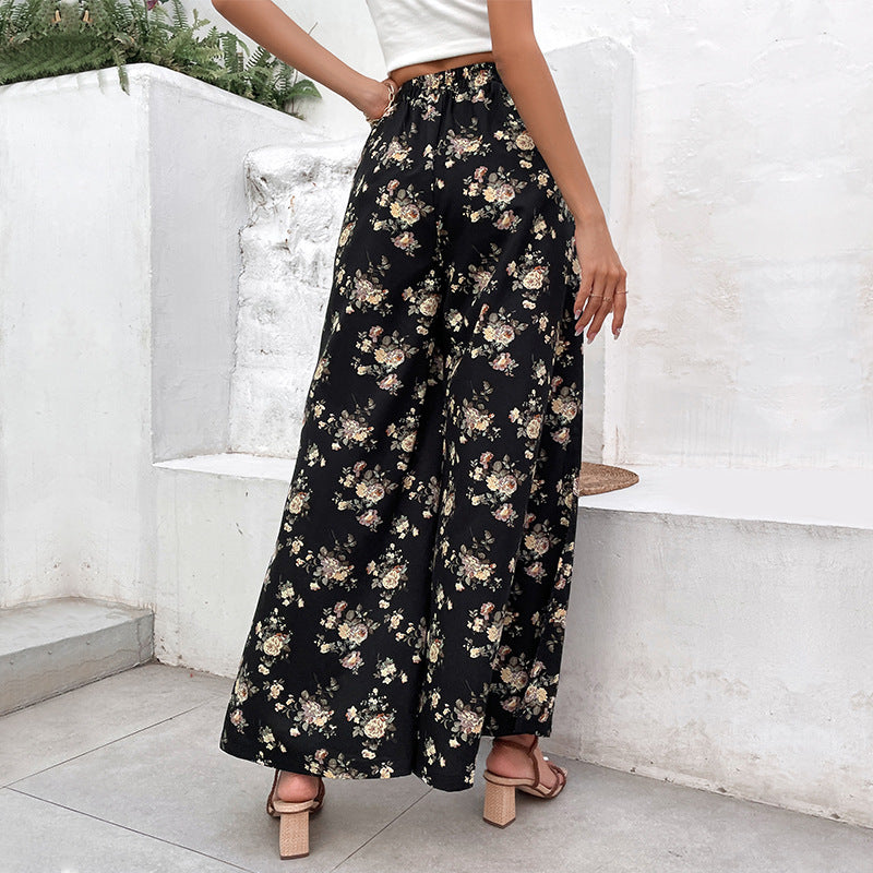 Dinazah Horn Printed Wide Leg Pants